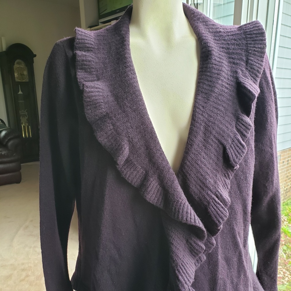 SOLD****Ralph Lauren Knit Ruffle Sweater - Picture 2 of 7